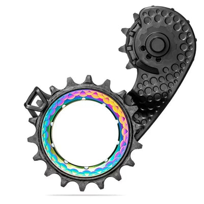Jaula Cambio Trasero Absolute Black Hollowcage Shimano 9100/8000 Carbono Arcoiris